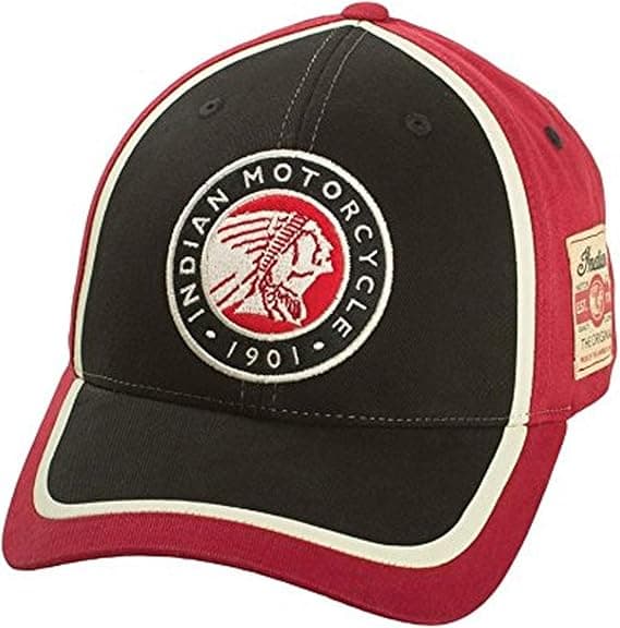 Indian Motorcycle Circle Patch Hat, Red/Black, Regular Fit, Premium Embroidery, Multi-Colored Design, Branded Fabric Patch, Contrast Stitching, Black, Red, Cream, One size on Amazon.ae - Price Tracker