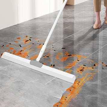 PINKE Bathroom Wiper Floor, Squeegee Broom for Floor with 46" Long Handle, Magic Household Silicone Sweeping Wipers Non-stick Hair Sweeping Tool Suits for Glass Doors, Car Windshield, Glass on Amazon.ae - Price Tracker