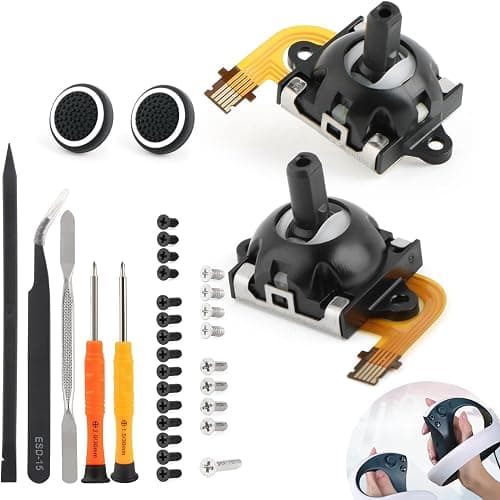 Left/Right Joysticks for PS VR2 Hall Effect Joystick Replacement for PlayStation VR2 PSVR2 3D Analog Sensor Module Handheld Stick ThumbSticks Controller Accessories Parts with Repair Tools(with Screw) on Amazon.ae - Price Tracker