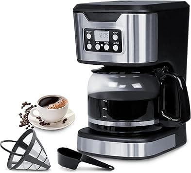 Programmable Coffee Maker 12 Cup Brew & Drip coffee machine, Fully Automatic, 1-4 Cup Setting, Stainless Steel, Keep- Warm Function, Household, Home and Office on Amazon.ae - Price Tracker