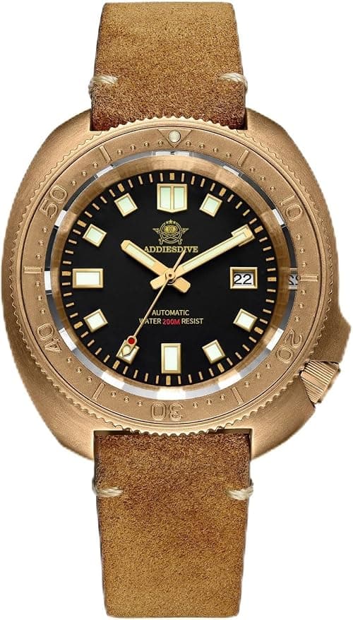 ADDIESDIVE AD2104 Men's Watch Bronze Date Analogue Automatic Men's Automatic Watch على Amazon.ae - متتبع الأسعار