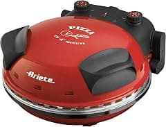 Ariete Electric Pizza Maker Machine, 5 Temp Setting Max 400C, 1200W, 30 Min Timer, Non-Stick 32cm Refractory Stone Plate, Reheat Croissants or Bake Pies, Biscuits, Pastries, Red ART909 - Amazon.ae Price Tracker