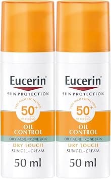 Eucerin Face Sunscreen Oil Control Gel-Cream Dry Touch SPF 50+ 50ml x 2 - Best Deal Finder