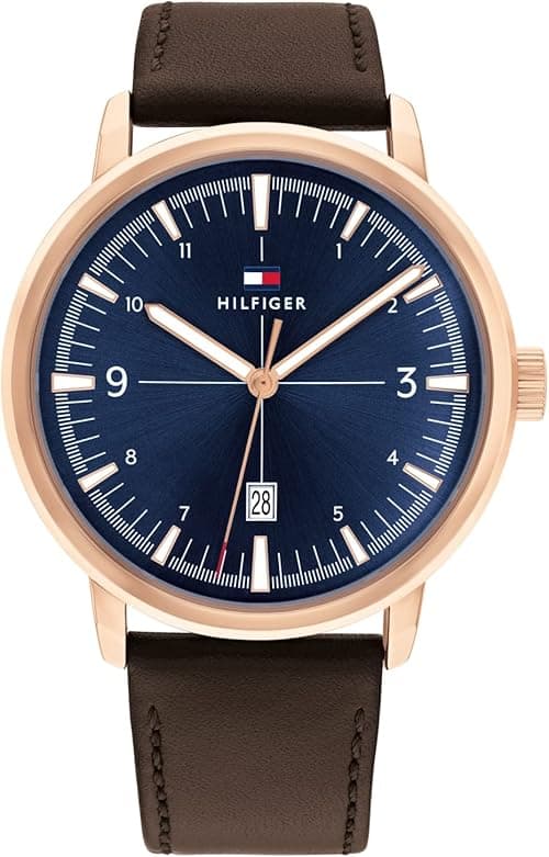 TOMMY HILFIGER Tommy Hilfiger Watch 1710510 Men's Dark Brown Leather on Amazon.ae - Price Tracker