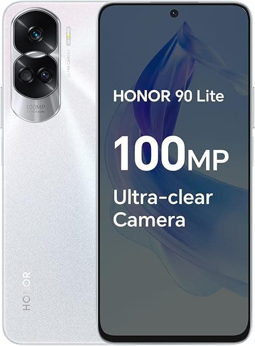 HONOR 90 Lite Smartphone 5G with 100MP Triple Camera, 8+256GB, 6,7” 90Hz Display, 4500mAh, Dual SIM, Android 13, Titanium Silver on Amazon.ae - Price Tracker