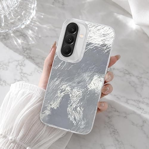 Water Ripple Case for Samsung Galaxy A17 / F17 5G / M17 5G,Clear Silver Glossy Shiny Ultra Slim TPU Bumper Hard PC Back Camera Protection Shockproof Protective Phone Cover-Silver2 on Amazon.ae - Price Tracker