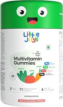 Little Joys Multivitamin Gummies (2-6 years) | 60 Days Pack | No Sugar Added | Strawberry Flavour | Boosts Immunity, Bone Density & Eyesight on Amazon.ae - Price Tracker