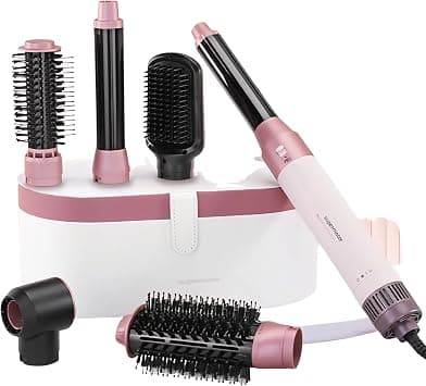 Enzo 6 in 1 Multi-Functional Hair Styler Set | EN-4133 Hair Straightener, Hot Volumizing Brush, Automatic Airwarp Rotating Curler Temp 50°C to 110°C | 1500W DC Super Motor (White) on Amazon.ae - Price Tracker