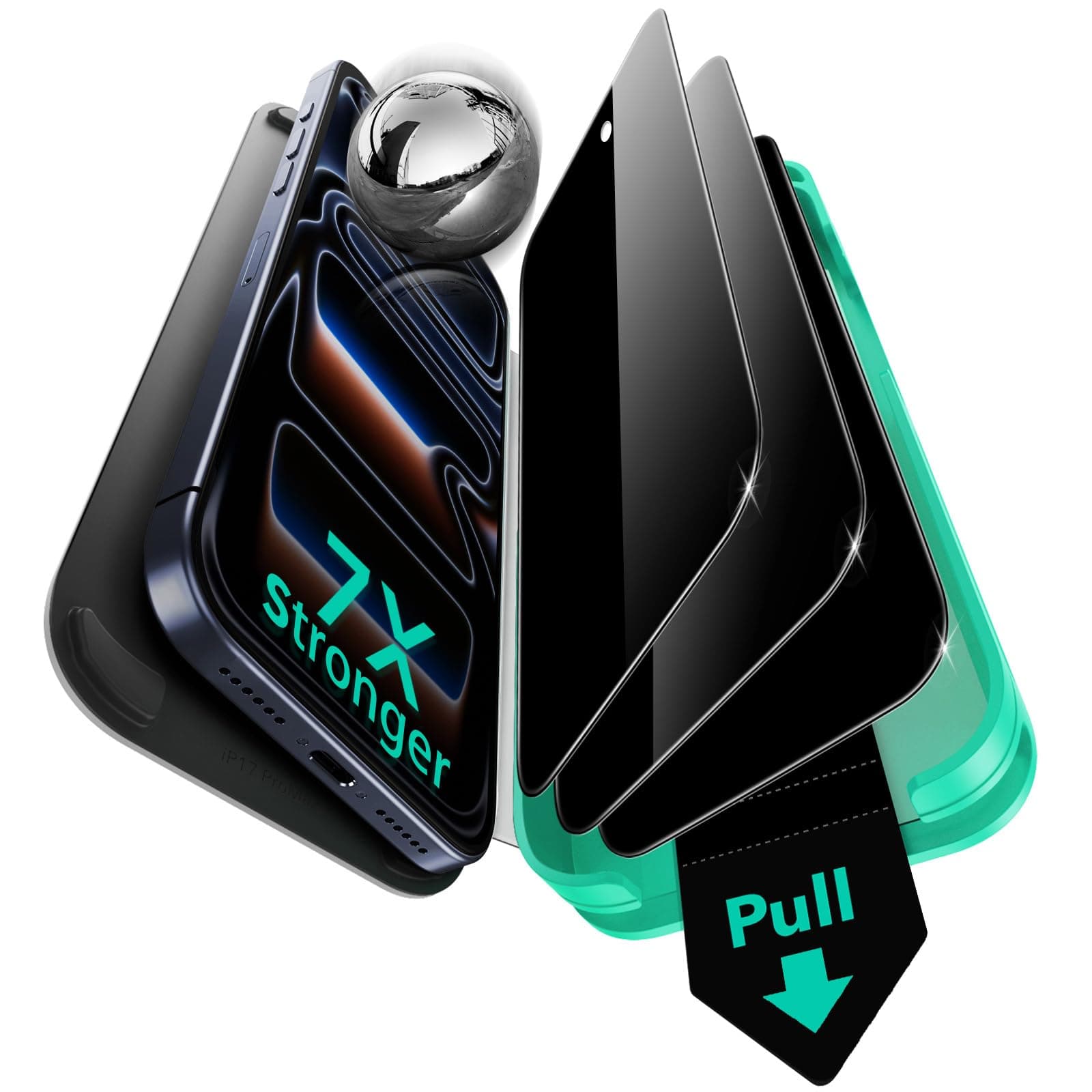 ESR 3 Pack 9H+ Glass for iPhone 17 Pro Max Privacy Screen Protector, [Military Grade Shatterproof & Highly Durable] Armorite Anti-Spy Ultra-Tough Tempered Glass Screen Protector with Ultra Fit Tray on Amazon.ae - Price Tracker