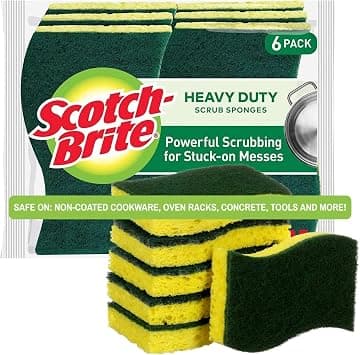 Scotch-Brite Heavy Duty Cellulosic Scrub Sponge, 6 units/pack | Kitchen sponge | Dish sponge | Scrub | General Purpose Cleaning | Food Safe | Non-Rusting | Kitchen, Garage, Outdoor on Amazon.ae - Price Tracker