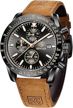 BY BENYAR Mens Watches Chronograph Analog Quartz Movement Stylish Sports Designer Wrist Watch 30M Waterproof Elegant Gift for Men - Amazon.ae Price Tracker