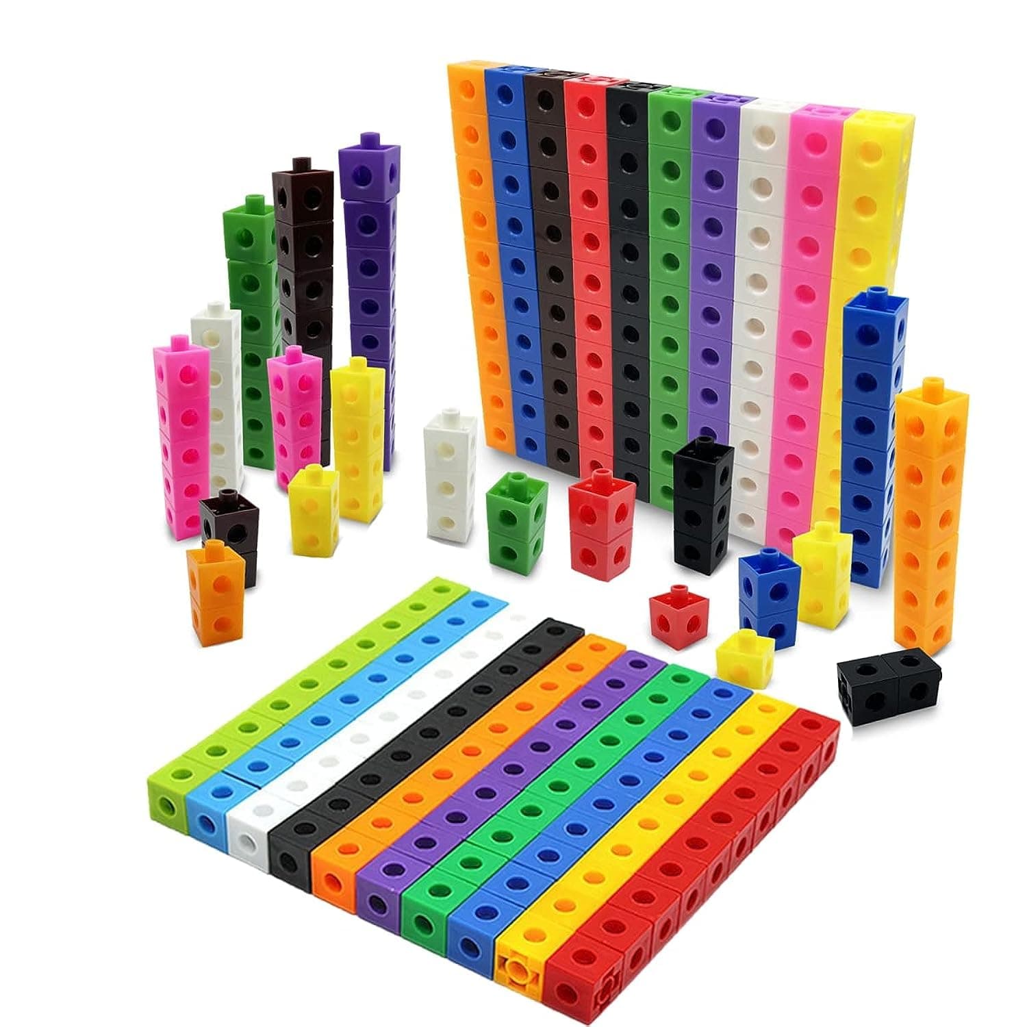 ECVV Math Manipulatives Counting Cubes, Math Linking Cubes Unifix Cubes Number Blocks for Kindergarten Learning Activities for Kids 3-8, 100 Pcs 10 Colors on Amazon.ae - Price Tracker
