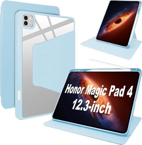 Lemxiee PU Leather Cover for Honor Magic Pad 4 12.3" Case with Swivel stand & Pen slot position,PU leather + Transparent Acrylic on Amazon.ae - Price Tracker