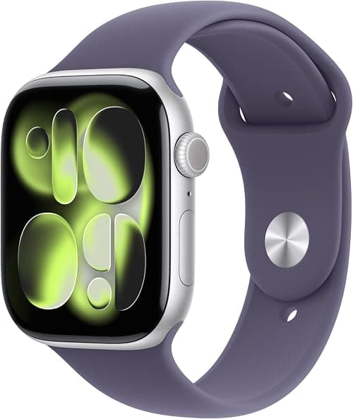 Apple Watch Series 11 GPS 46mm Smartwatch with Silver Aluminium Case with Purple Fog Sport Band M/L. Sleep Score, Fitness Tracker, Health Monitoring, Always-On Display, Water Resistant on Amazon.ae - Price Tracker