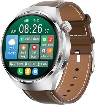 Smart Watches, With Bluetooth Call(Answer/Dial Calls), Sleep Monitor, Fit for iPhone/Android Phone, IP68 Waterproof(Metallic Silver) Heart Rate/Sleep Monitor على Amazon.ae - متتبع الأسعار