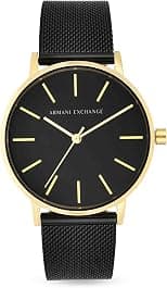 Armani Exchange Three-Hand Watch for women, Stainless Steel, 36mm case size, stainless steel mesh strap - Best Deal Finder