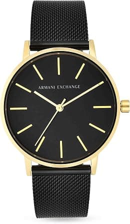 Armani Exchange Three-Hand Watch for women, Stainless Steel, 36mm case size, stainless steel mesh strap - Best Deal Finder