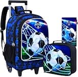 gxtvo Kids Rolling Backpack, Roller Wheels Boys Bookbag, Wheeled Suitcase Elementary School Bag-3PCS Dinosaur/Unicorn/Mermaid - Best Deal Finder