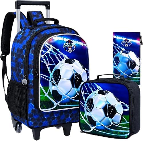 gxtvo Kids Rolling Backpack, Roller Wheels Boys Bookbag, Wheeled Suitcase Elementary School Bag-3PCS Dinosaur/Unicorn/Mermaid on Amazon.ae - Price Tracker