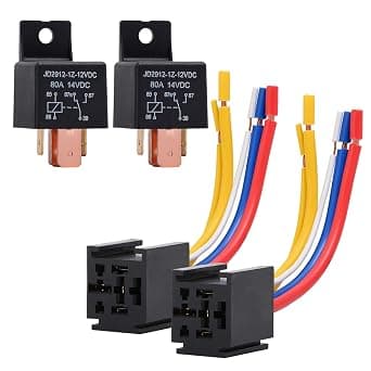 EHDIS [2 Pack Car Truck Motor Heavy Duty Heavy Duty 5-Pin 80A 12V On/Off Normally Open SPDT Relay Socket Plug 5 Wire Automotive على Amazon.ae - متتبع الأسعار