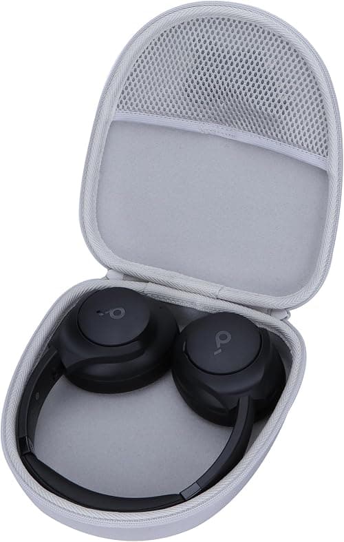 Lebakort Hard Carry Case Compatible with Anker Soundcore Life Q20 Q30 Q35 Q40 Q45 Q20+ Q20i Hybrid Active Noise Cancelling Headphones (Off White Case) on Amazon.ae - Price Tracker