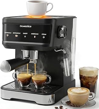 DOMESTICA Brewcraft Pro Espresso Coffee Maker Machine for Home | 20 Bar Professional Pressure with Smart Touch Screen | Fastbrew Tech, Milk Frother & Steam Wand for Espresso on Amazon.ae - Price Tracker