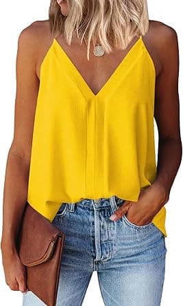 miduo womens Loose Summer V Neck Cami Shirts Sleeveless Tanks Tops Loose Summer V Neck Cami Shirts Sleeveless Tanks Tops on Amazon.ae - Price Tracker