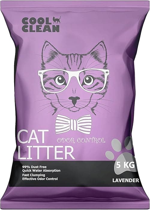 Cool Clean Clumping Cat Litter, Lavender - 5Kg on Amazon.ae - Price Tracker