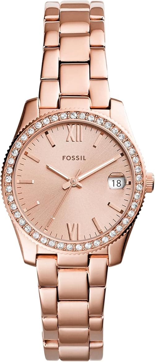 Fossil Scarlette Mini Three-Hand Date Stainless Steel Watch - ES5061 on Amazon.ae - Price Tracker