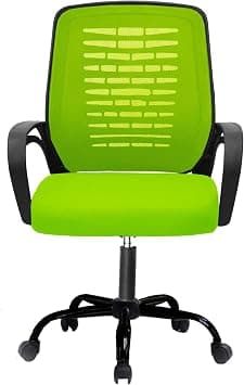 Desk Chair Office Chair for Home Height Adjustable Mid Back Mesh Computer Chair with Lumbar Support Mesh Swivel Computer Office Ergonomic Executive Chair (Swivil Set, Green) على Amazon.ae - متتبع الأسعار
