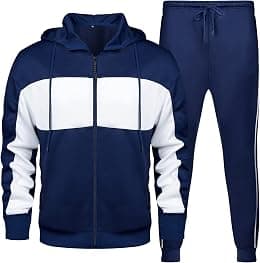 LBL Leading the Better Life Men's Casual Tracksuit Long Sleeve Sweat Suit Running Jogging Athletic Sports Set - Best Deal Finder