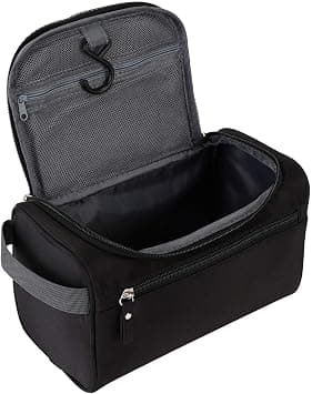 Tini Men, Women Toiletry Waterproof Hanging Bag Nylon Travel Organizer Cosmetic Bag Necessaries Case Wash Toiletry Bag (Black) on Amazon - Best Deal Finder