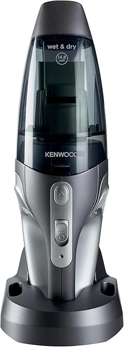 Kenwood Wet &amp; Dry Cordless Handheld Vacuum Cleaner With 14.8V Lithium-Ion Battery, 500ml Dust Capacity, 120ml Liquid Capacity For Home, Office And Car Hvp19.000Si Black/Silver on Amazon.ae - Price Tracker
