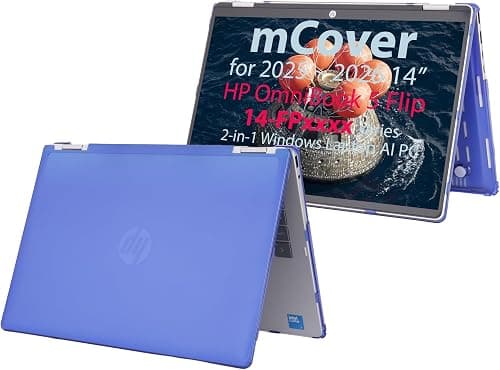 mCover Case Compatible Only for 2025-2026 14" HP OmniBook 5 Flip 14-FPxxxx 2-in-1 Windows Laptop Computer (NOT Fitting Any Other HP Models) - Blue على Amazon.ae - متتبع الأسعار