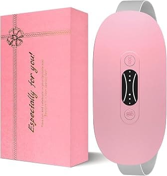 LISACOOL Portable Heating Pad for Period Cramps Cordless Menstrual Heating Pad with 3 Heat Levels and 3 Massage Modes, Birthday Gifts for Women and Girls (Pink) - Best Deal Finder