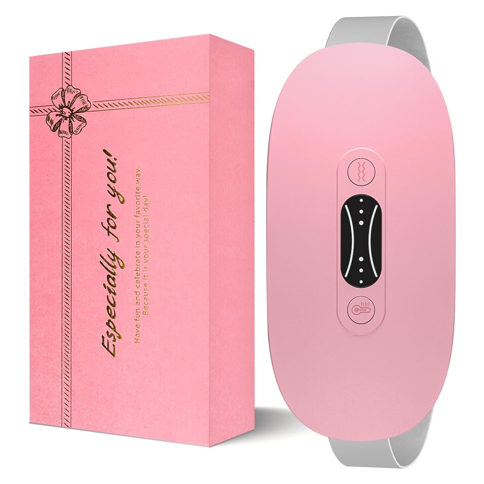 LISACOOL Portable Heating Pad for Period Cramps Cordless Menstrual Heating Pad with 3 Heat Levels and 3 Massage Modes, Birthday Gifts for Women and Girls (Pink) on Amazon.ae - Price Tracker