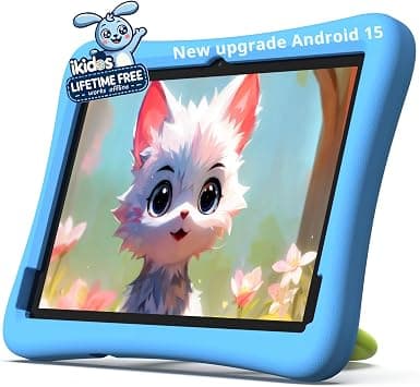 Plimpton 2026 Upgrade Kids Tablet Android 15 10-Inch, Google Kids Space with ikids, 8-core, 4+64GB, Parental Controls, Toddler Tablet with EVA Shockproof Case, Kids20 (Blue) على Amazon.ae - متتبع الأسعار