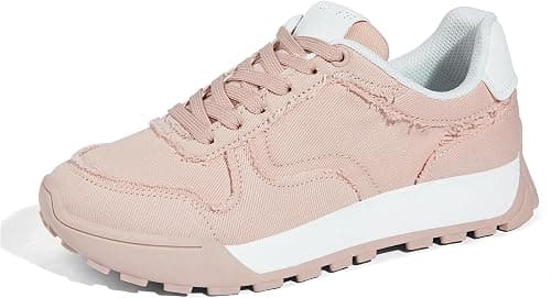 LUCKY STEP Women's Platform Canvas Sneaker Casual Lace-up Stylish Tennis Running Retro Classic Trainers Walking Fashion Sneakers on Amazon.ae - Price Tracker