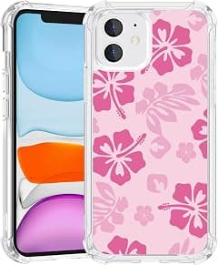 FANXI Pink Hibiscus Phone Case Compatible with iPhone 11 6.1 Inch - Shockproof Protective TPU Clear Cute Pink Flower Phone Case Designed for iPhone 11 Case for Men Girls Women Boys - Amazon.ae Price Tracker