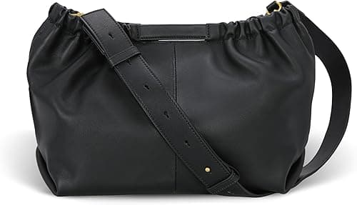 Iswee Crossbody Bag for Women Black Genuine Leather Shoulder Purse Designer Handbags Fashion Ladies Bag on Amazon.ae - Price Tracker