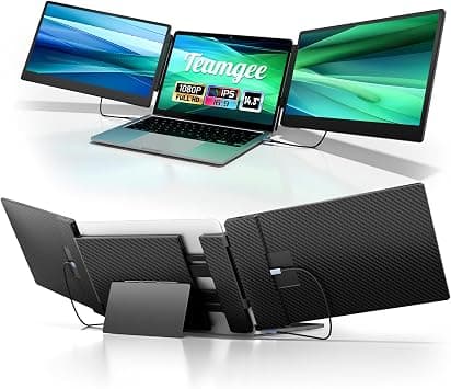 Teamgee 14" Portable Monitor for Laptop, FHD IPS Triple Dual Screen Monitor For Laptop For PC Mac Windows Chrome - Amazon.ae Price Tracker