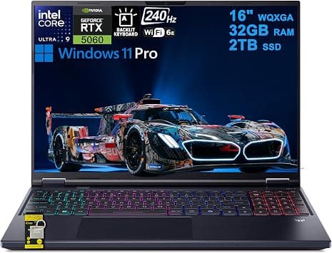 acer Predator Helios Neo 16S AI Gaming Laptop 16" 2560x1600 OLED 240Hz (100% DCI-P3 G-SYNC) Intel 24-core Ultra 9 275HX 32GB DDR5 2TB SSD GeForce RTX 5060 GDDR7 (Up to 572 AI Tops) Win11Pro ICP Hub على Amazon.ae - متتبع الأسعار