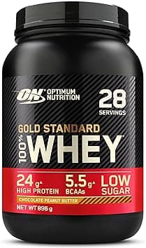 Optimum Nutrition Gold Standard 100% Whey Protein, Muscle Building Powder With Naturally Occurring Glutamine and BCAA Amino Acids, Chocolate Peanut Butter Flavour, 28 Servings, 896 g on Amazon.ae - Price Tracker