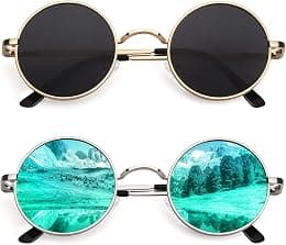 CGID E01 Lennon Round Polarized Unisex Sunglasses - دليلك لأفضل العروض