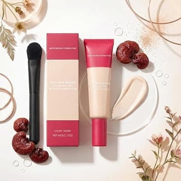 Neutral Ivory Foundation with Hyaluronic Acid, Light to Medium Coverage, Instantly Evens, Brightens, Long Lasting, Waterproof, Oil Control, Hydrating and Nourishing Formula, Creamy Natural - Best Deal Finder