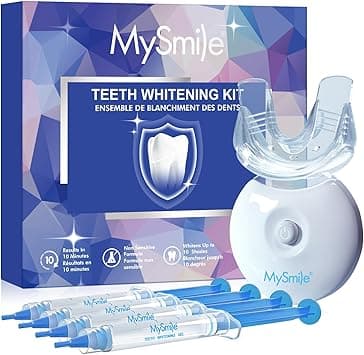 MySmile Teeth Whitening Kit with Whitening Light, Non-Sensitive Teeth Whitener Kit with 4 Teeth Whitening Gel,10 Min Fast-Result Home Tooth Whitening Dental Care Help Remove Teeth Stain on Amazon.ae - Price Tracker
