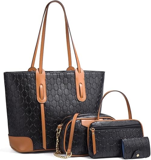 Women Fashion Handbags Wallet Tote Bag Shoulder Bag Satchel Purse Top Handle Set on Amazon.ae - Price Tracker