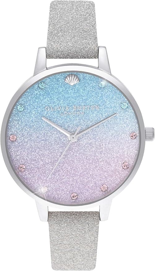 Olivia Burton UNDER THE SEA WOMENS BLUE & PURPLE GLITTER & STONE & SHELL STUD DIAL STAINLESS STEEL Watch - OB16US49 on Amazon.ae - Price Tracker