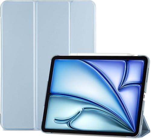 ProCase Smart Case for iPad Air 11-inch M4/M3/M2 & Air 10.9 5th/4th Gen | Hard Back Cover with Auto Sleep/Wake, Slim Lightweight Case for iPad Air 11" 2026/25/24 & 10.9" 2022/2020 -Skyblue على Amazon.ae - متتبع الأسعار