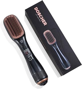 DOSCHER 2 in 1 Hair Dryer and Styling Brush, Professional Ceramic Dryer, 3 Heat/2 Speed Settings, 1 Step Hair Dryer Brush 1200W - Black - متتبع أسعار Amazon.sa